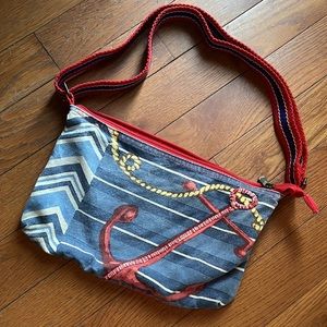 Sun & Sand vintage canvas Nautical crossbody bag